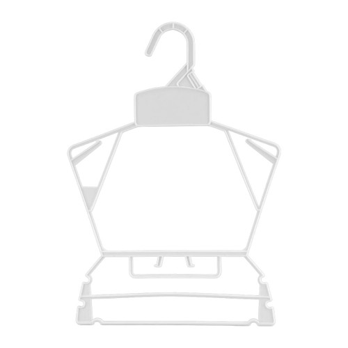 Economy White Children's Plastic Clothing Hanger Set