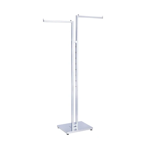 Chrome 2-Way Clothing Rack with Straight Arms
