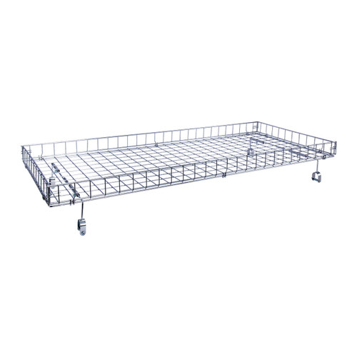 Wire Basket Topper for Chrome Double Rail Clothing Rack with Z-Brace