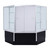 Full Vision Corner Rear Access Black Display Case Ready To Assemble