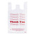 Large White Thank You Plastic T-Shirt Bags - Case of 500