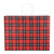 Large (Vogue) - Holiday Red Plaid Paper Shopping Bags - Case of 100