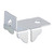 Left/Right End Glass Shelf Clips with Rubber Bumpers