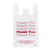 White Thank You Plastic T-Shirt Bags - Case of 1,000