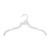 16 inch Sloped Shoulder White Plastic Dress Hangers