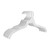 16 inch Sloped Shoulder White Plastic Dress Hangers