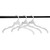 16 inch Sloped Shoulder White Plastic Dress Hangers