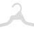 16 inch Sloped Shoulder White Plastic Dress Hangers