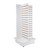 4-Panel White Slatwall Tower with Casters