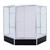 Extra Vision Corner Rear Access Black Display Case Fully Assembled