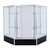 Extra Vision Corner Rear Access Black Display Case Fully Assembled