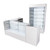 Gray Full Vision Display Case Arrangement Set - Fully Assembled