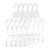 Economy White Children's Plastic Clothing Hanger Set