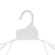 Economy White Children's Plastic Clothing Hanger Set
