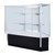 Full Vision Corner Rear Access Black Display Case Fully Assembled