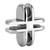 4-Way Chrome Metal Cube Clip
