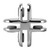 4-Way Chrome Metal Cube Clip