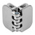 Chrome Metal Hinge Clip for Glass Panels