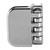 Chrome Metal Hinge Clip for Glass Panels
