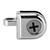 2-Piece Chrome Metal Hasp for Glass Panels