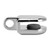 2-Piece Chrome Metal Hasp for Glass Panels
