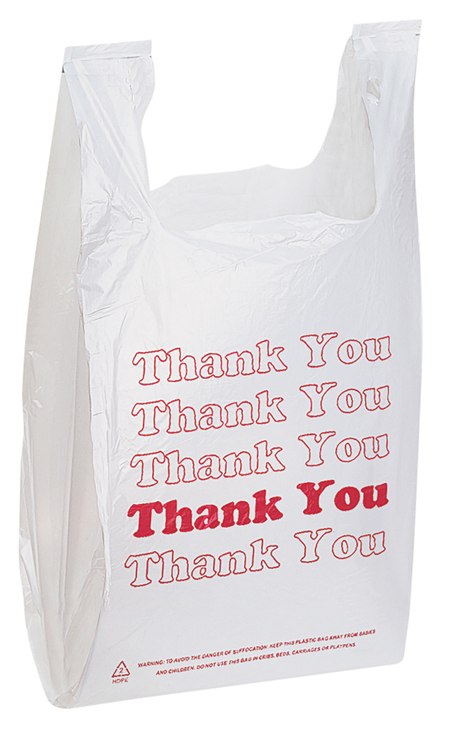 Small White Plastic T-Shirt Bags - Case of 2,000
