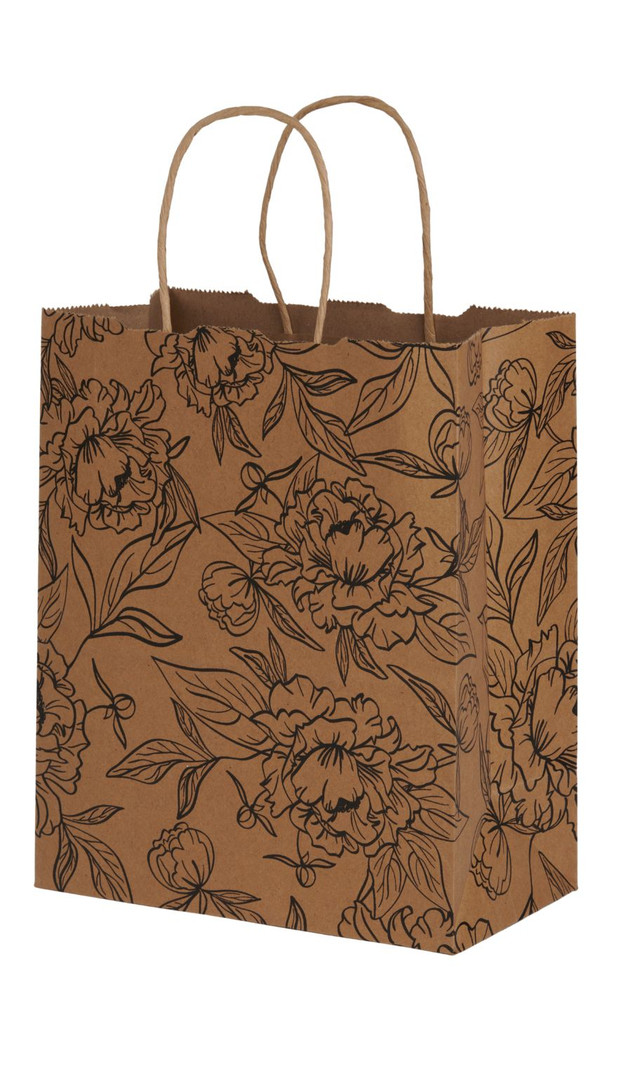 Medium (Cub) - Newsprint Paper Shopping Bags - Case of 100