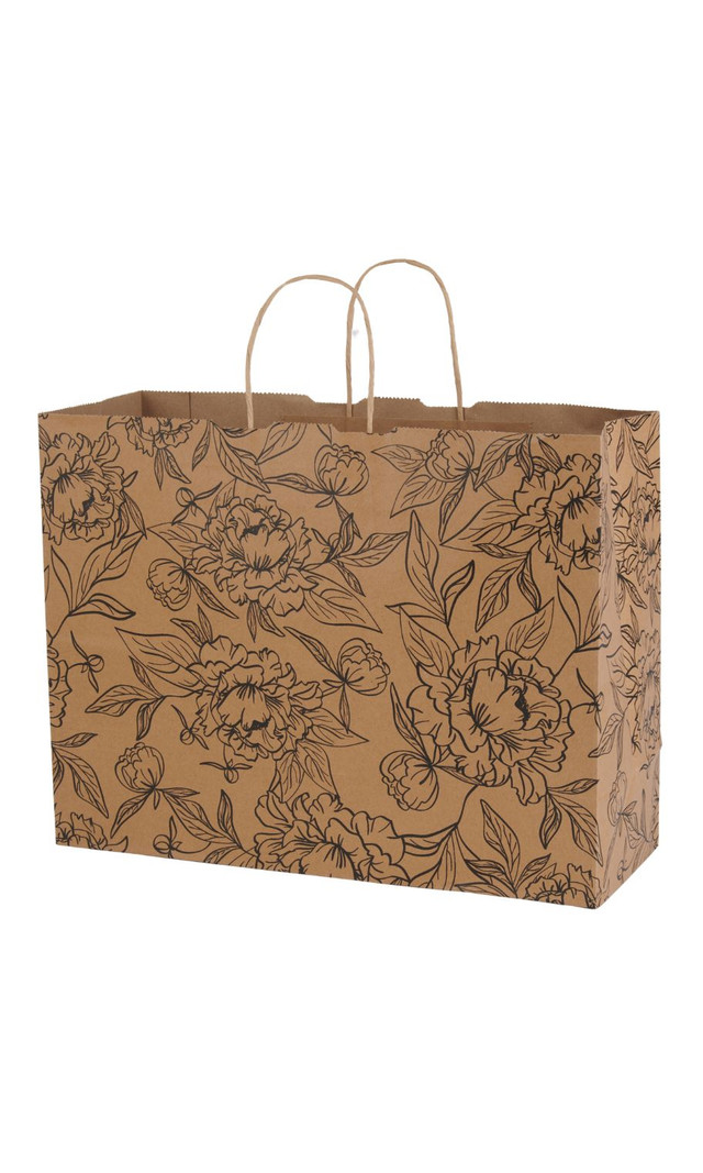 Medium (Cub) - Newsprint Paper Shopping Bags - Case of 100
