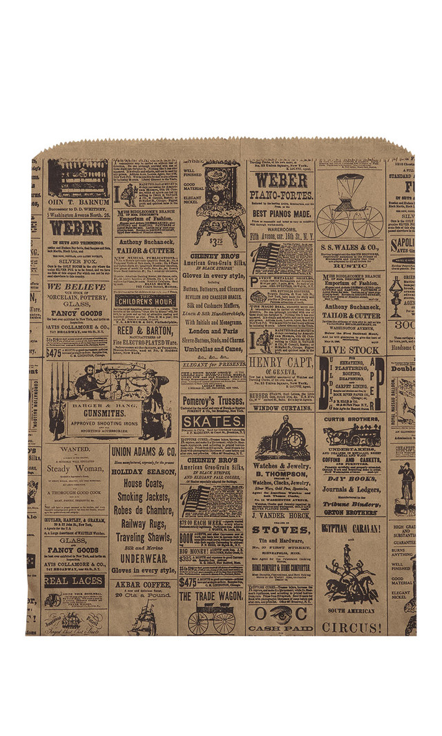40〜50's newspaper bag 1940's New York Herald Tribune Newspaper Bag — Good Form Vintage