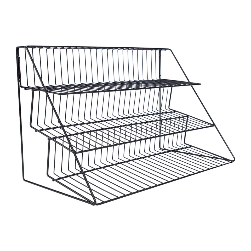 3-Tier Black Wire Countertop Rack | Store Supply Warehouse