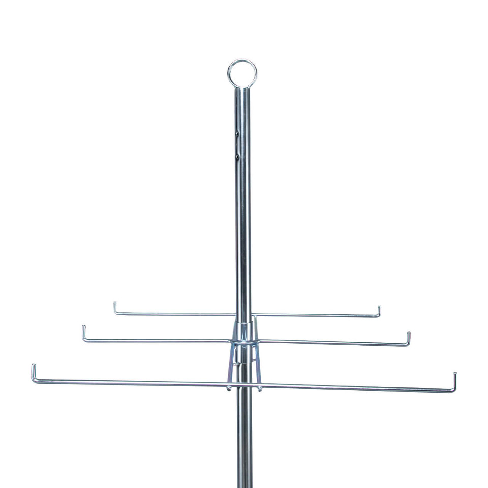 Wire Rack Sipinner Rack 4-Tier Chrome Wire Spinner Rack | Store Supply Warehouse