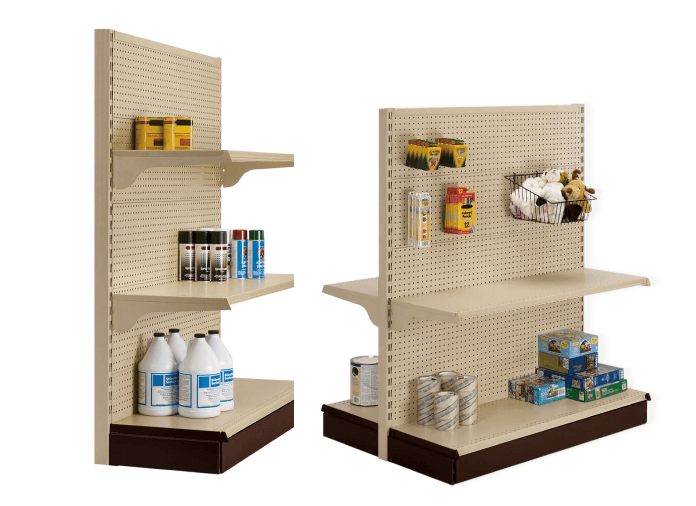 Metal Gondolas and Pegboard