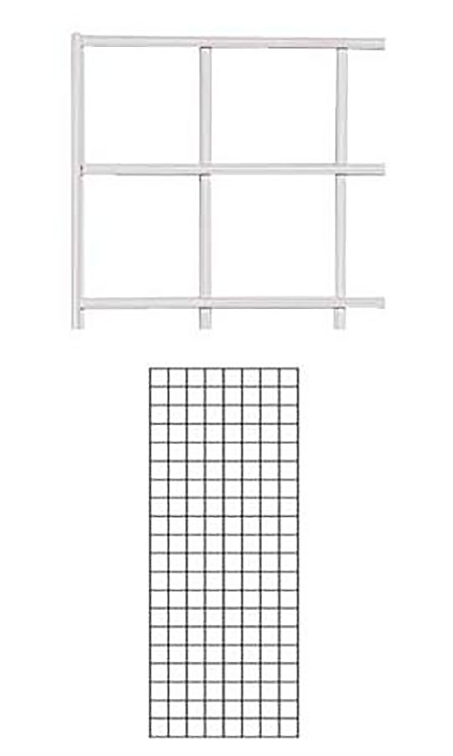 2 x 5 foot White Wire Grid Panel