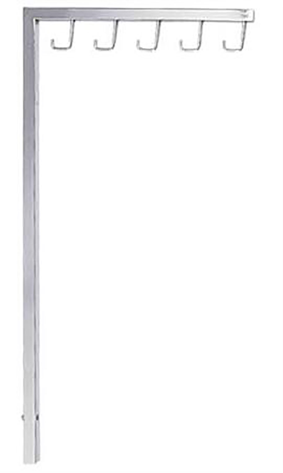 ②WWW_RACK WHAT WE WANT Interchangeable J-Hook Chrome Straight Arm for Clothing Rack