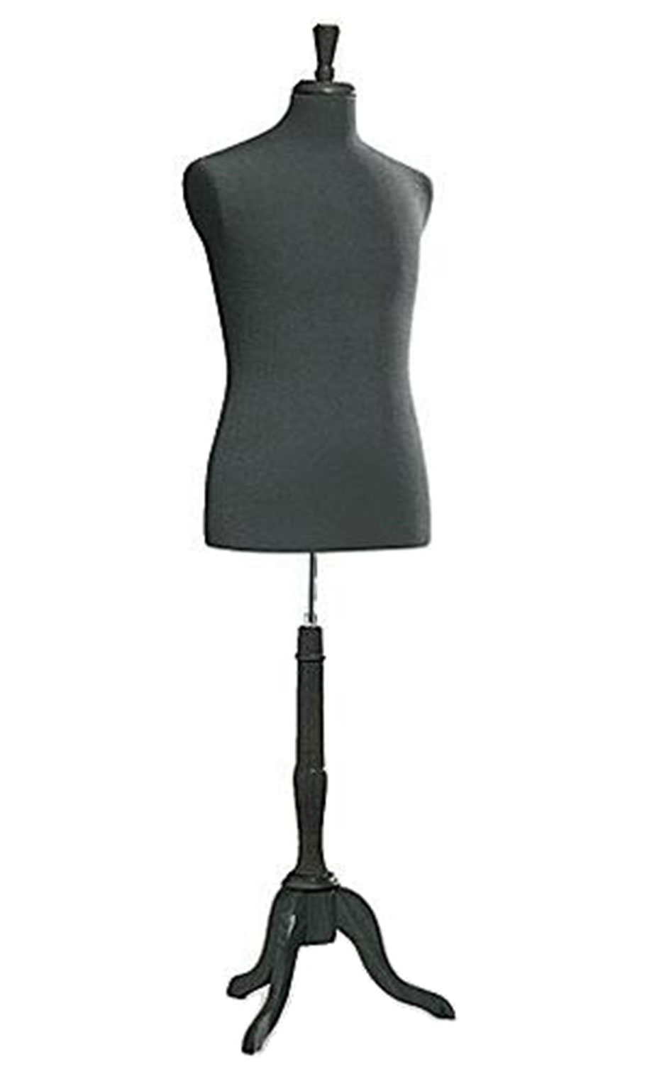 black dress form mannequin DE-LIANG High-grade Black Half Body Female Mannequin,Adjustable Women  Cotton Dress Form, Clothing Model Props,Adult Mannequin with Flexible Wood  Arms main image 1
