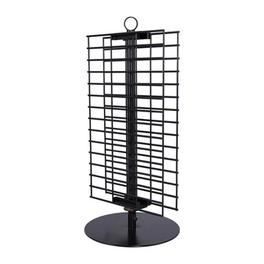 Swipping Rack Double Wire Grid Countertop Spinner Rack
