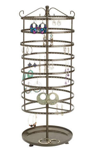 Large Tiered Round Rotating Jewelry Display