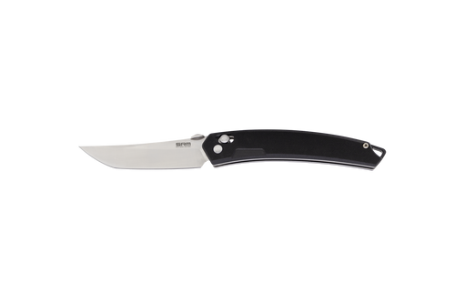 SRM Knives 9211 Ambi Lock Knife, Black G10, Satin Blade