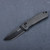 SRM Knives 7228L Rubik AMBI Lock Knife, Black Micarta, Black Blade