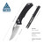 SRM Knives 9201 Ambi Lock Knife, Black G10, Satin Blade