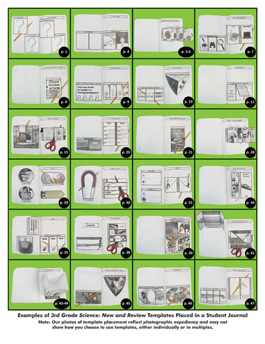 Dinah Zike's Notebooking Central Notebook Foldables 3rd Grade Science: New and Review Digital Copy