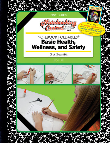 Dinah Zike's Notebooking Central Notebook Foldables Basic Health, Wellness, and Safety Digital Copy