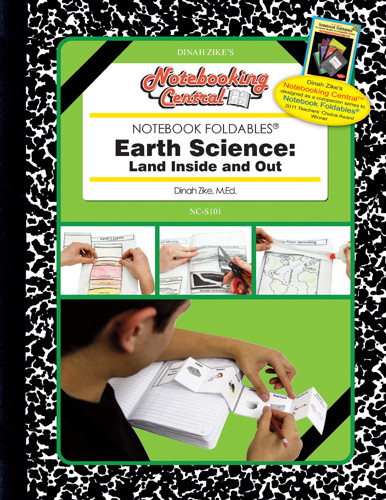 Dinah Zike's Notebooking Central Notebook Foldables Earth Science: Land Inside and Out Digital Copy