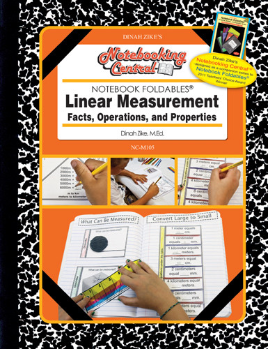 Dinah Zike's Notebooking Central Notebook Foldables Linear Measurement Digital Copy