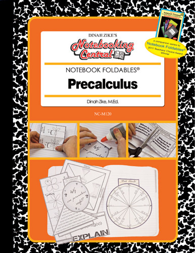 Dinah Zike's Notebooking Central Notebook Foldables Precalculus Digital Copy