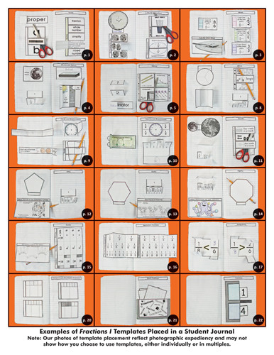 Dinah Zike's Notebooking Central Notebook Foldables Topic Investigations Fractions 1 Digital Copy