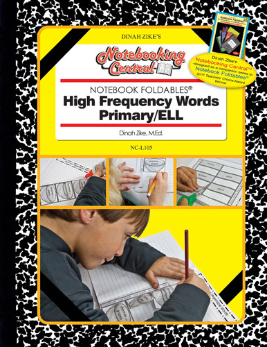 Dinah Zike's Notebooking Central Notebook Foldables High Frequency Words Primary/ELL Digital Copy