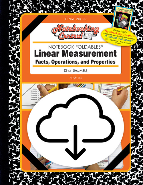 Dinah Zike's Notebooking Central Notebook Foldables Linear Measurement Digital Copy