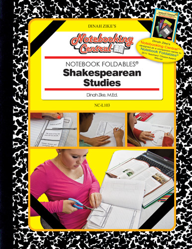 Dinah Zike's Notebooking Central Notebook Foldables Shakespearean Studies DIgital Copy