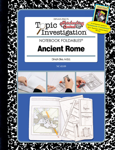 Dinah Zike's Notebooking Central Notebook Foldables Topic Investigations Ancient Rome Digital Copy